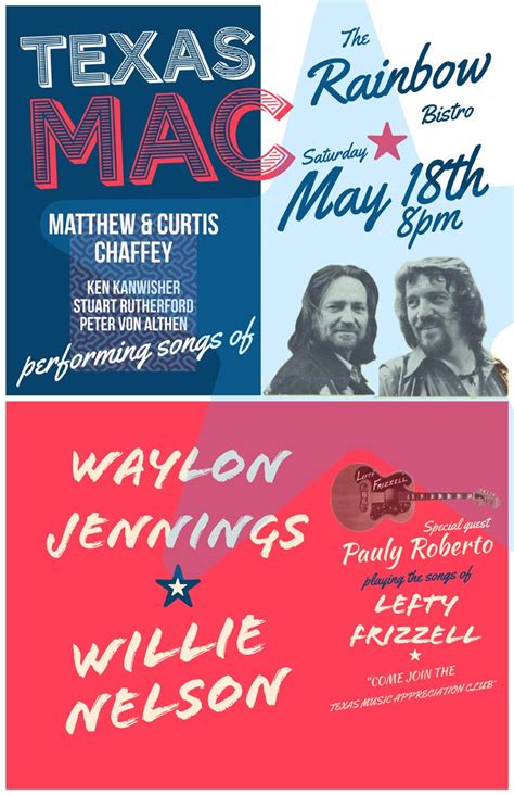 Texas MAC - performing the songs of Waylon & Willie, Pauly Roberto ...
