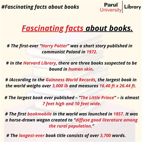 Parul University Library: # Fascinating facts about books