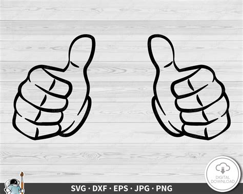 Thumbs Up Clip Art Black And White