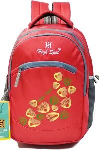 High Spot Trendy 28 L Laptop Backpack Red, Grey - Price in India ...