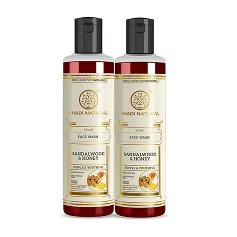 Khadi Natural Sandalwood & Honey Face Wash Combo Pack Of 2 - 210ml Eac