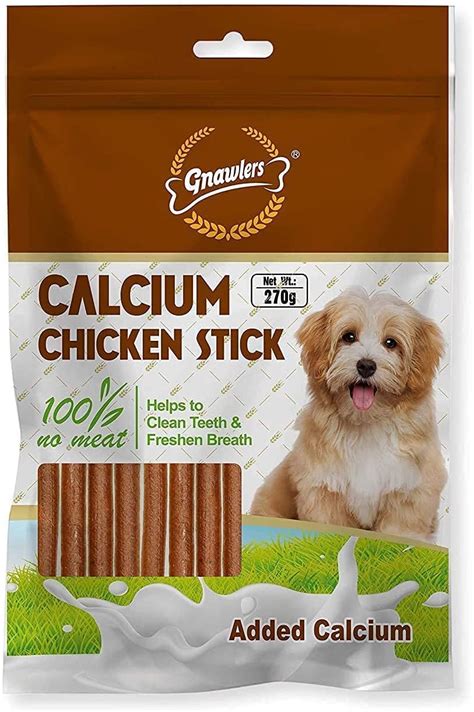 Gnawlers Calcium Chicken Stick for Dogs of All Life Stages, 270 G ...