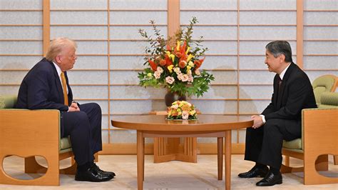 President Trump greeted by Emperor Naruhito in Japan before meeting with new prime minister ...
