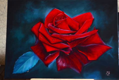 Rose Painting Canvas at Kai Chuter blog