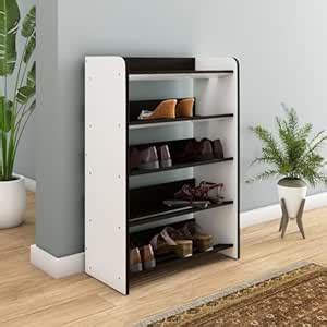 Nilkamal Itsy 5 Tier Shoe Rack|Engineered Wood Build|Holds 15 Pairs of ...