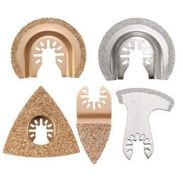 Generic 5Pcs Crabide And Diamond Oscillating Multitool Saw Blade Fits ...