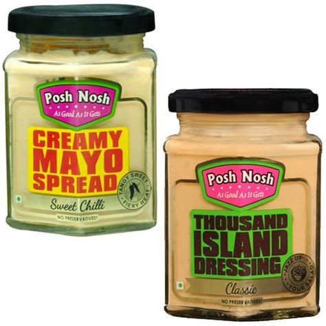 Posh Nosh Sweet & Tangy Combo Pack of Eggless Sweet Chilli Mayonnaise ...