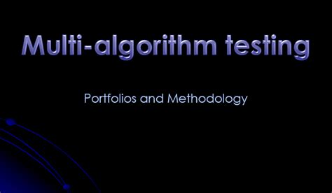 Image result for Multi Test Algorithm