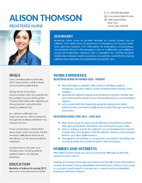 Resume for Registered Nurse (RN) - Freshers Guide - Studocu