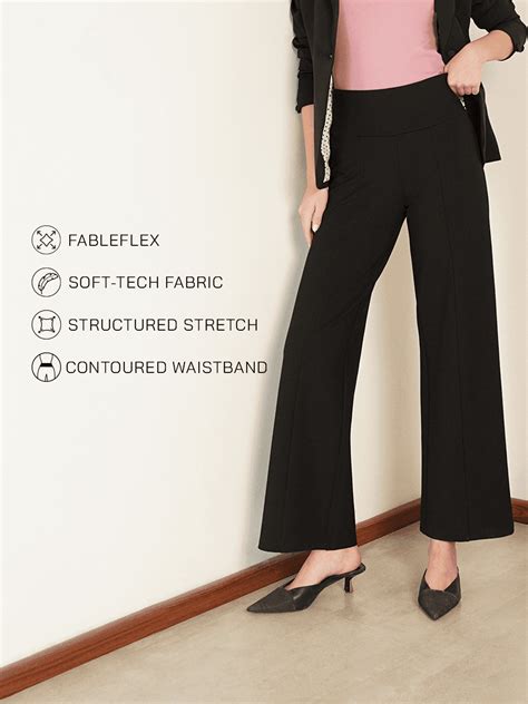 Buy Black Livin Ultra Wideleg Tummy Tucker Pants Online | FableStreet