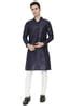 Buy Navy & White 2-Piece Ethnic Suit for Men by GENTILE Online | Ajio.com