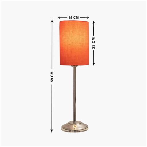 Buy HOMESAKE Red Steel Table Lamp With Linen Shade from Homesake at ...