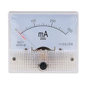 uxcell 85C1 Analog Current Panel Meter DC 300mA Ammeter for Circuit ...