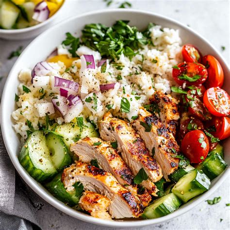Healthy Greek Chicken Bowls - Krystel's Cooking