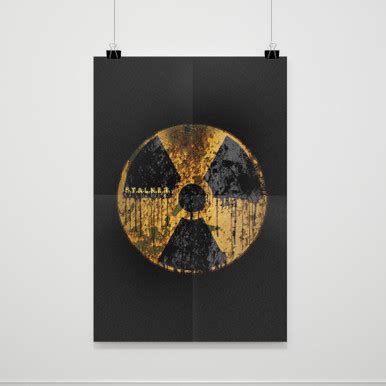 Chernobyl Stalker Radiation Symbol Poster