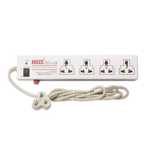 Hilex Multi Purpose 4 Socket 6A Switch light Indicator With Fuse (White ...
