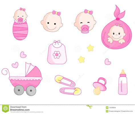 女婴图标集 向量例证. 插画 包括有 附庸风雅, 女孩, 要素, 啼声, 婴儿, 按钮, 诞生, 支架, 紧身衣裤 - 10236834