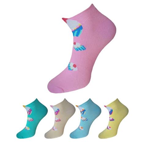Keva Socks Stylish Cupcakes DesignerLow Ankle Women Socks I Free Size ...