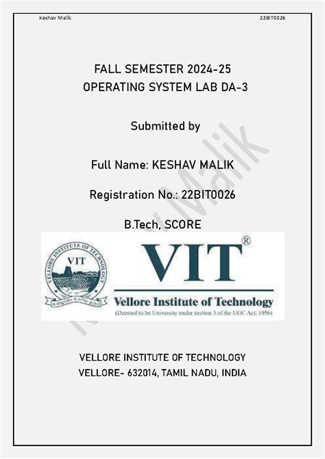 22BIT0026 VL2024250103322 AST03 - FALL SEMESTER 2024- 25 OPERATING ...