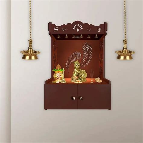 Peacock Feather Brown Wooden Temple Manufacturer, Supplier from Noida
