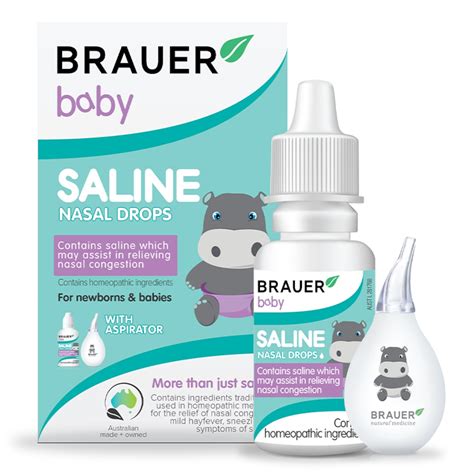 Brauer Baby Saline Nasal Drops & Aspirator 25ml - Superpharmacy ...