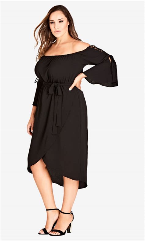 black off the shoulder dress