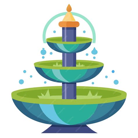 Fountain clipart vector art and illustration | Premium AI-generated vector