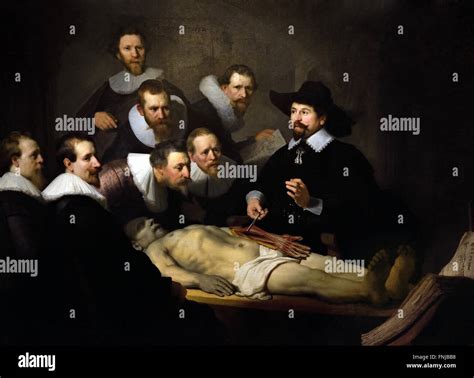The Anatomy Lesson ( de anatomische les ) of Dr Nicolaes Tulp 1632 ...