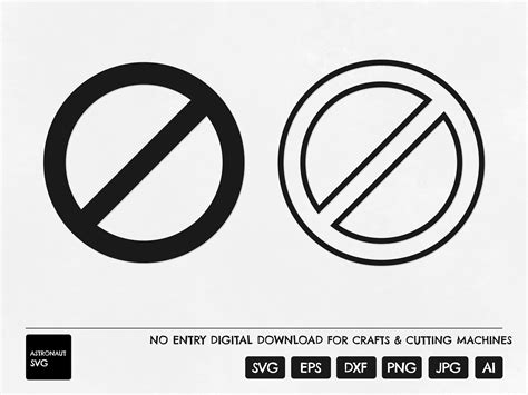 Buy No Entry SVG No Sign SVG Restricted Access SVG No Entry Online in ...