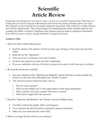 Image result for Article Review Examples