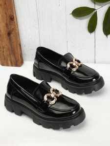 Roadster . Lifestyle Co. Women Black Gold-Toned Embellished Heeled ...