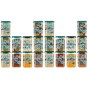 Buy SOLOMON™ Airtight Plastic Flower Container Set for Kitchen Storage ...