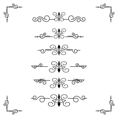 Premium Vector | Classic ornament frame, vintage border set premium vector