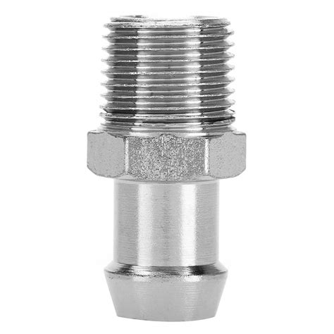 Barb Chrome Metal Fitting Intake Manifold Heater Hose Water Pump Heater ...