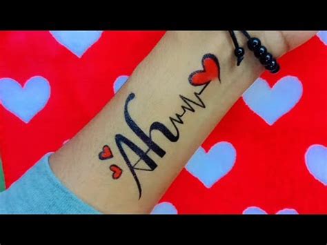 A H letter tattoo | A and H letter tattoo designs | AH name tattoo ...
