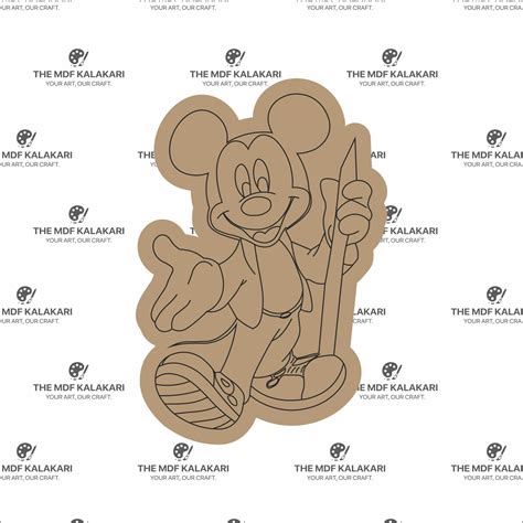 Micky Mouse Premarked MDF Cut Out - 105 – The MDF Kalakari