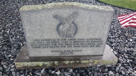 FRATERNAL ORDER OF EAGLES AERIE NO 2233 VETERANS MEMORIAL - National ...