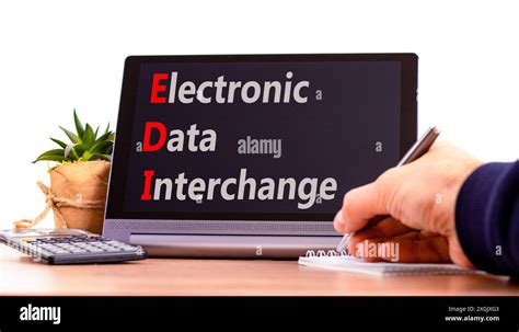 EDI electronic data interchange symbol. Concept words EDI electronic ...
