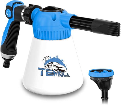 TEMOLA Car Wash Foam Gun Cannon Connected to Garden Hose, Foam Sprayer with Adjustable ...