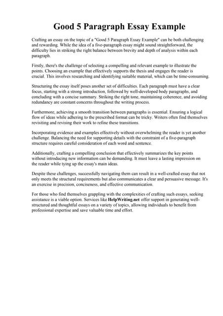 Image result for 5 Paragraph Essay Example
