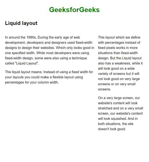 Image result for HTML 3 Column Liquid Layout