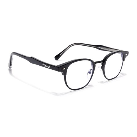 Voyage Black Half Rim Eyeglasses for Men & Women (9940FMG7127-C1)