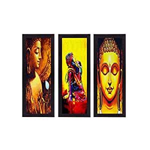 eCraftIndia 'Lord Buddha' UV Art Painting (Synthetic Wood, 53 cm x 41 ...