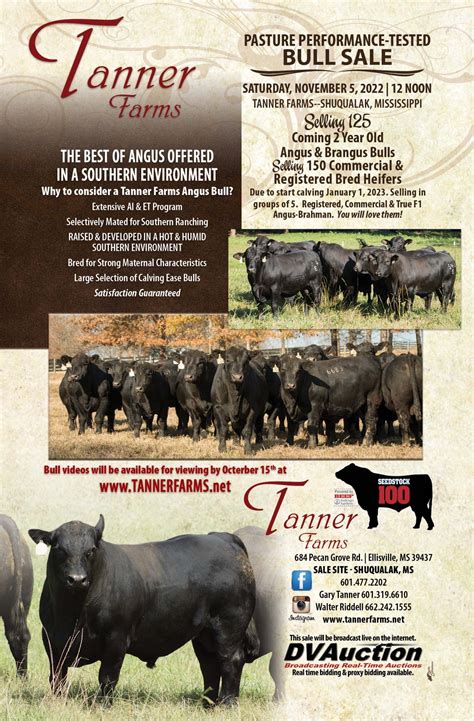 Tanner Farms Pasture Performance-Tested Bull Sale - Tanner Farms