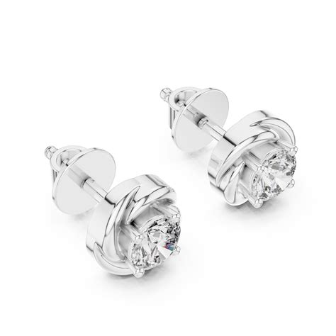 0.50ct Lab Grown Diamond Rose Flower Stud Earrings – Harmonic Jewels