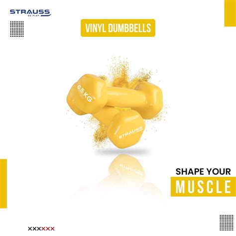 Strauss Premium Vinyl Dumbbells Weight for Men & Women | 0.5 Kg (Each ...