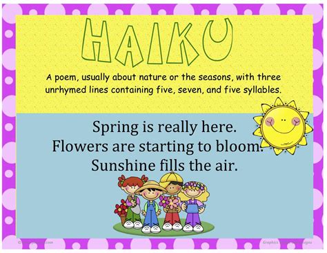 Haiku Poetry For Kids