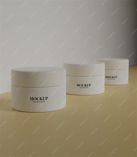 Premium PSD | Cream jar mockup cosmetic simple mockup