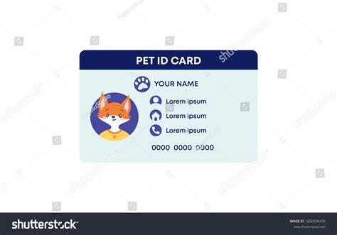 Printable Pet Id Card Template