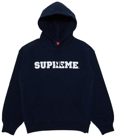Buy Supreme Collegiate Hooded Sweatshirt 'Navy' - SS24SW19 NAVY | GOAT